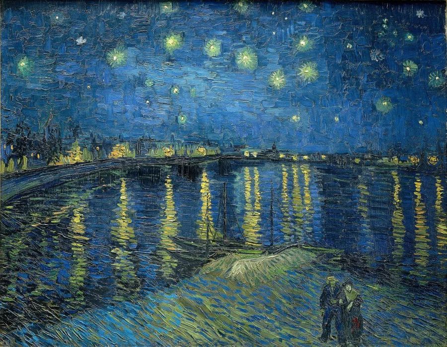 201231 - 《新的一年，坚持就是胜利》文章素材：罗纳河上的星夜（Starry Night Over the Rhone） 文森特·威廉·梵高1888.jpg